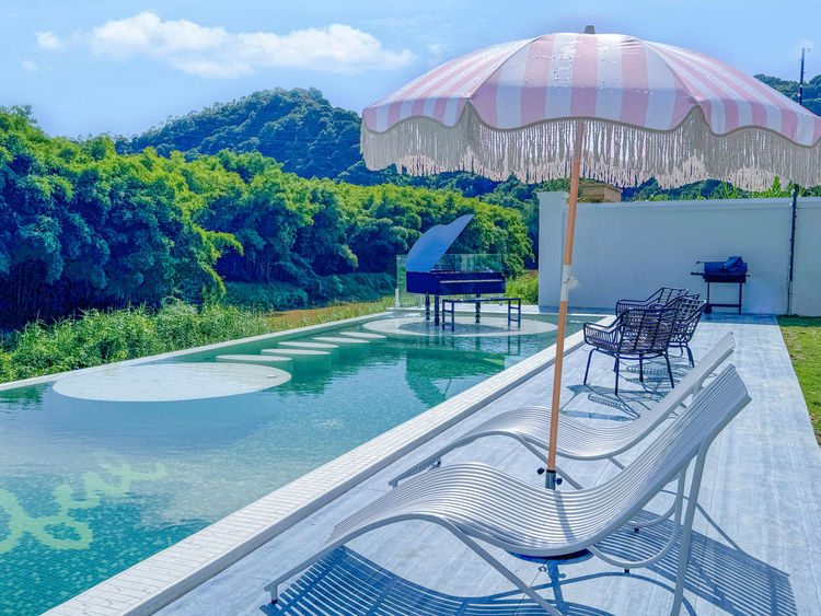 惠州南昆山·塞纳河畔18房31床独栋大型民宿团建聚会恒温无边际旋转滑梯泳池|网红水上钢琴|温泉泡池会议别墅