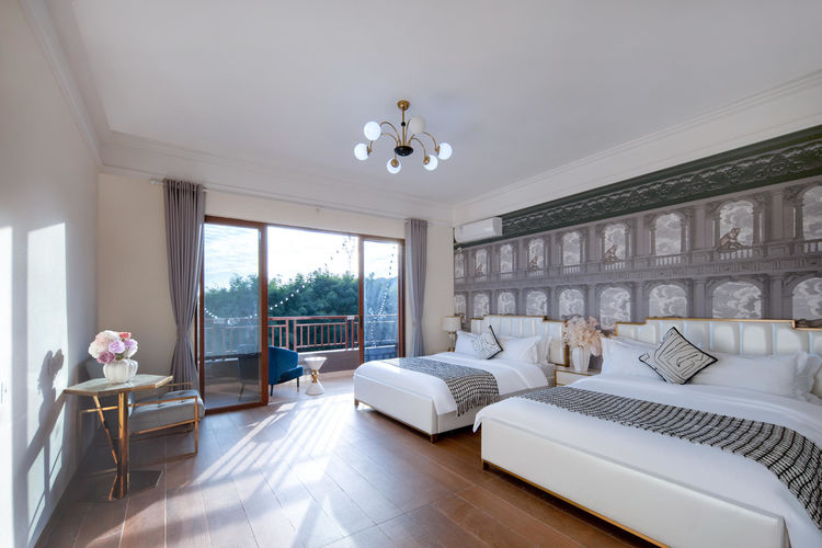 惠州南昆山·塞纳河畔18房31床独栋大型民宿团建聚会恒温无边际旋转滑梯泳池|网红水上钢琴|温泉泡池会议别墅