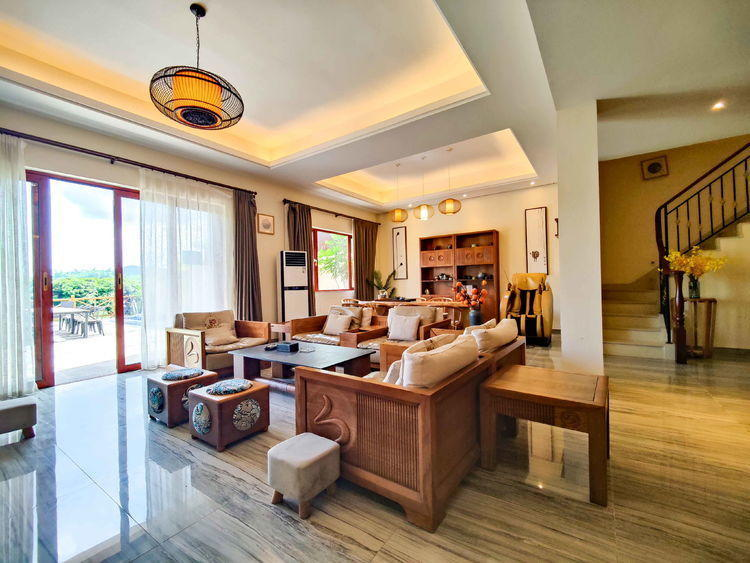 惠州南昆山·塞纳河畔18房31床独栋大型民宿团建聚会恒温无边际旋转滑梯泳池|网红水上钢琴|温泉泡池会议别墅