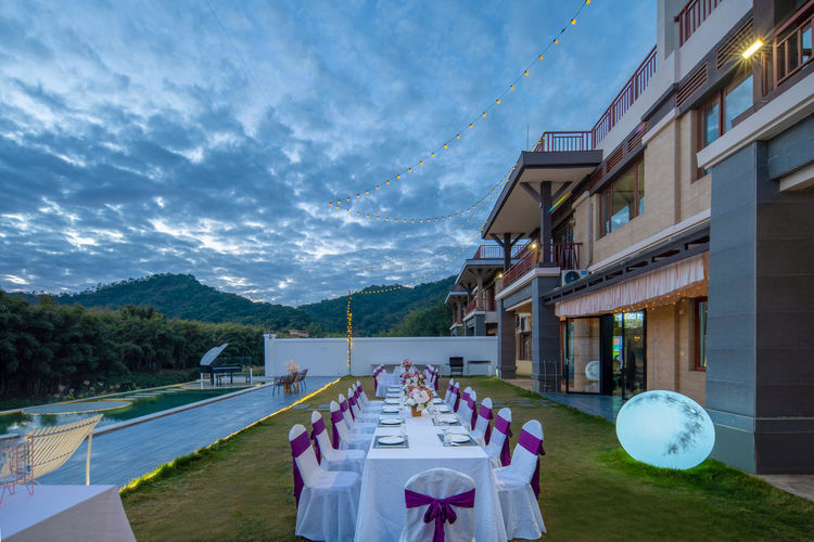 惠州南昆山·塞纳河畔18房31床独栋大型民宿团建聚会恒温无边际旋转滑梯泳池|网红水上钢琴|温泉泡池会议别墅