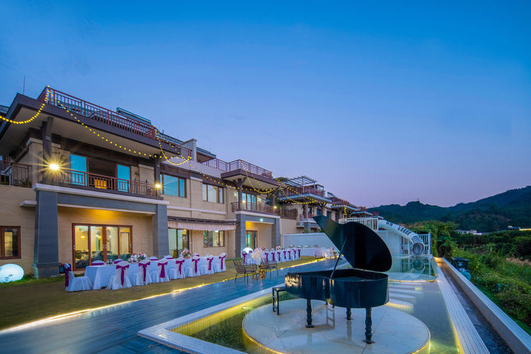 惠州南昆山·塞纳河畔18房31床独栋大型民宿团建聚会恒温无边际旋转滑梯泳池|网红水上钢琴|温泉泡池会议别墅